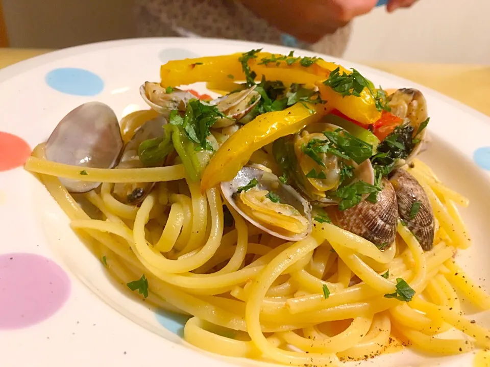 今日のパパパスタ 【あさりとミニトマトのボンゴレ】|不動南平さん