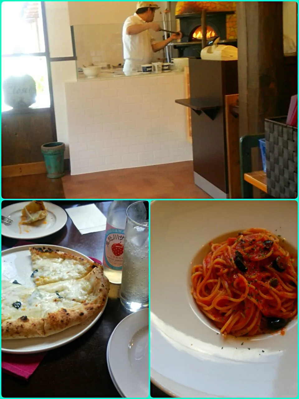 Snapdishの料理写真:クァットロ フォルマッジ🍕 オリーブ&ケッパー トマトソーススパゲッティ🍝  ～pizzeria di sapore～|のものも🍻さん