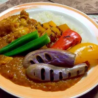 夏野菜チキントマトカレー|ポルコさん