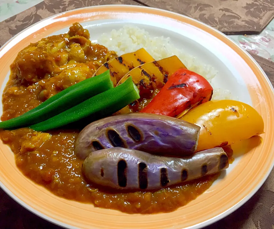 夏野菜チキントマトカレー|ポルコさん