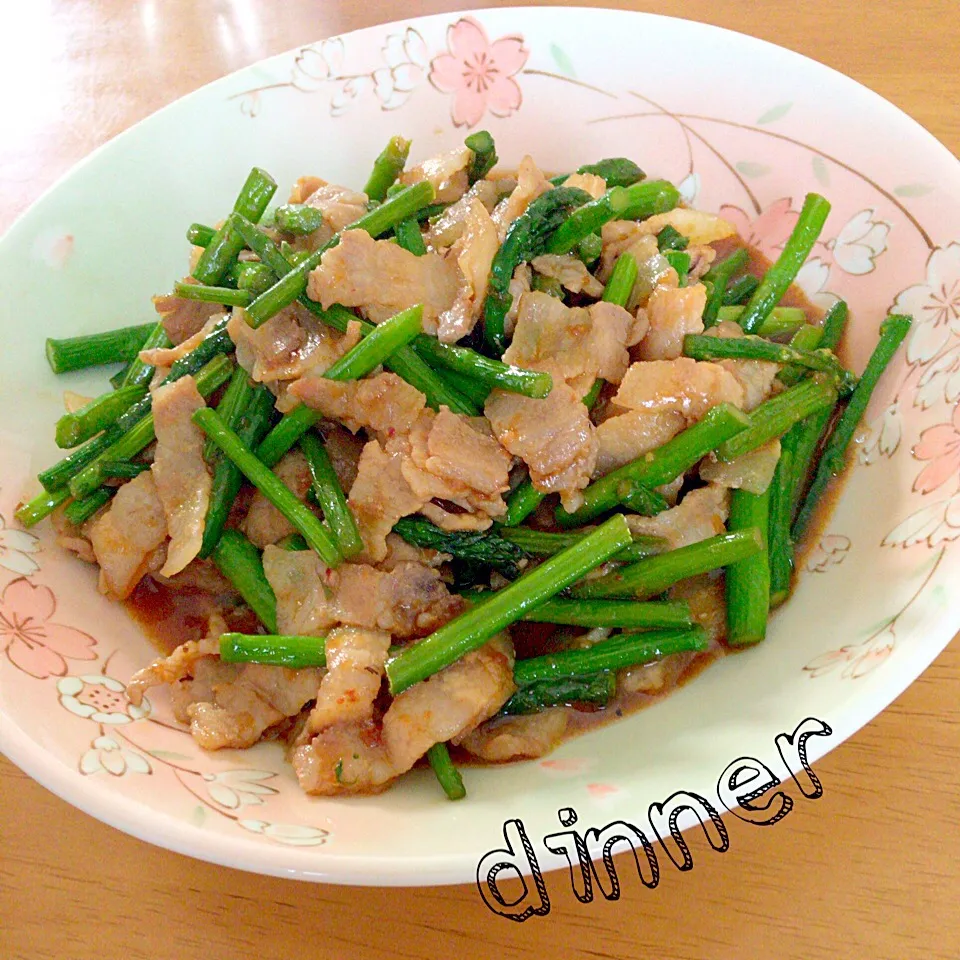 アスパラと豚肉の
焼肉のタレ炒め|ÖたますけÖさん