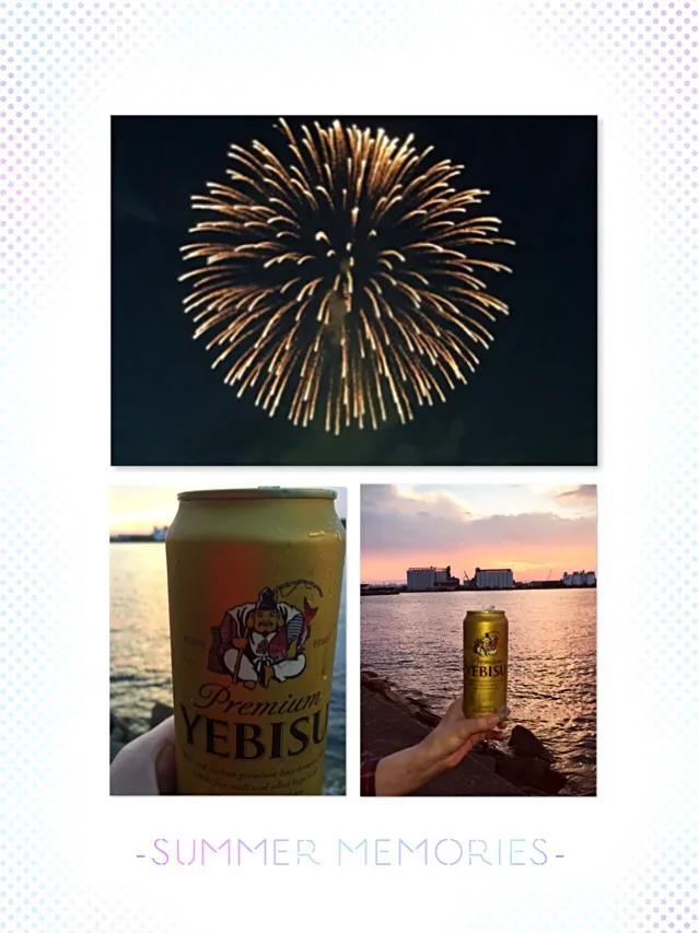 ビール🍺を飲みながら、花火大会🎆|きいこさん