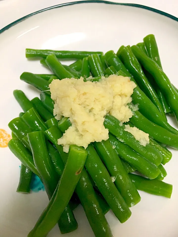 生姜が食べたくて、インゲン茹でました。|松田さん