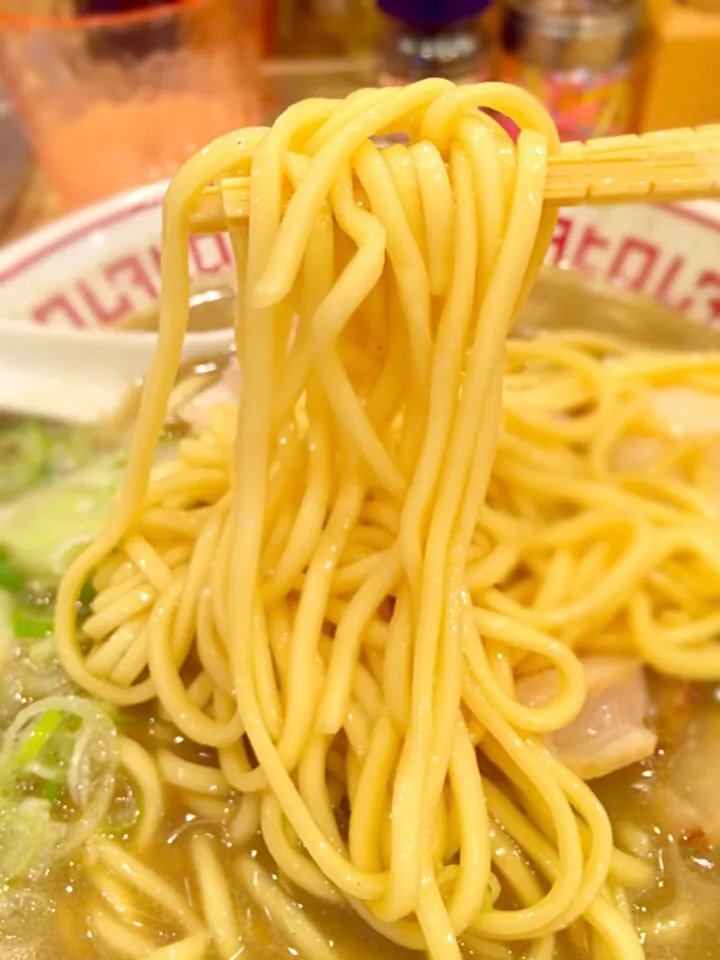 Snapdishの料理写真:こくにぼ中華そばの麺@肉中華そばムタヒロ|morimi32さん