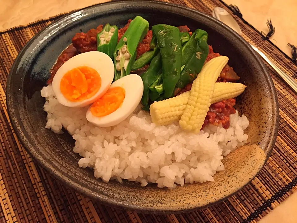 トマトナスカレー♡野菜盛り♡|ぷわこさん