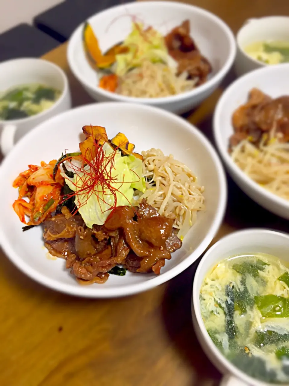 スタミナ焼肉丼&たまごスープ|パパパ♪さん