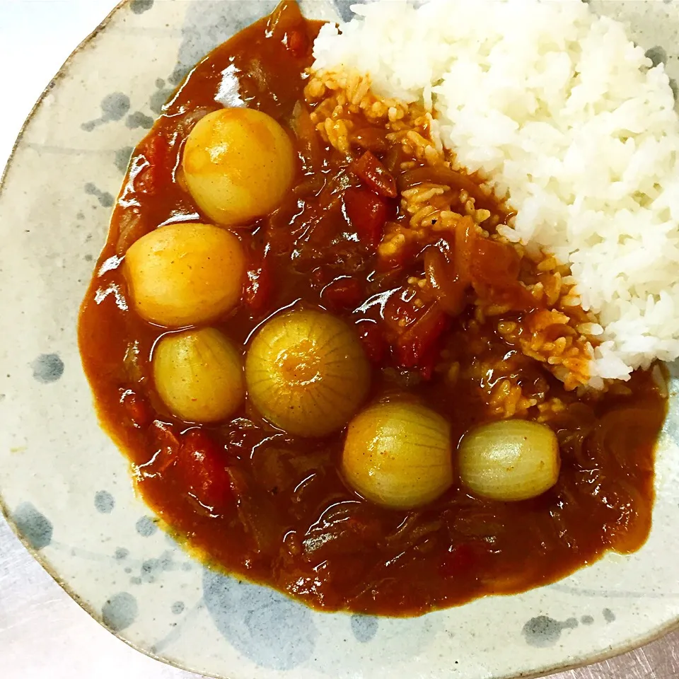 辛すぎたカレー😂
小玉ねぎそのまま盛り💕|Yukako Nishimuraさん