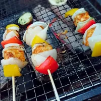 手作りタンドリーパニールケバブです。 #ベジタリアン #パニール #バーベキュー #手作り #インド料理 #BBQ|Mike Popeさん