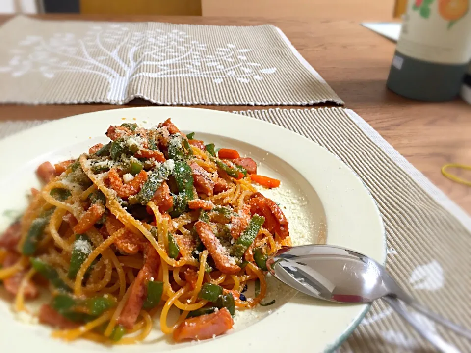 今日の夕飯☆ナポリタン|あさこさん