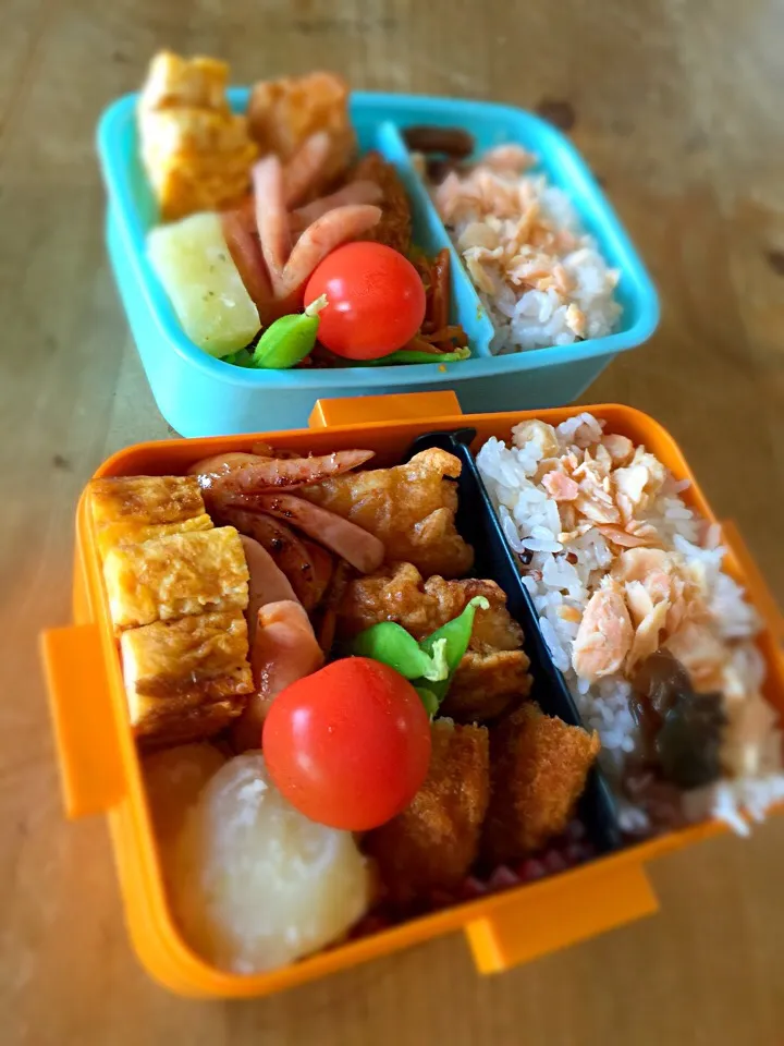 パパ&チビ弁当☆ザンギとコロッケなど|kohanaxさん