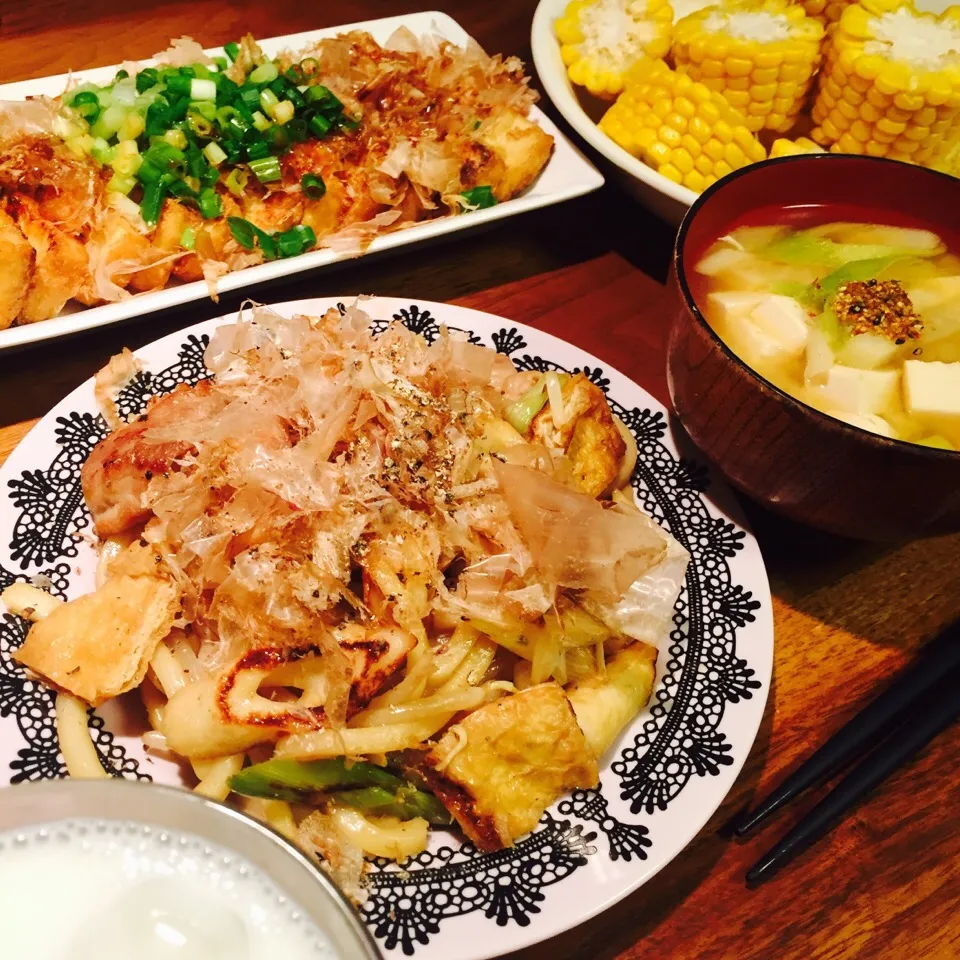 夕飯🍴焼きうどん|KAZUTOさん