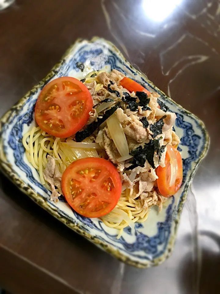 Snapdishの料理写真:冷しゃぶパスタ|見習い料理男子さん