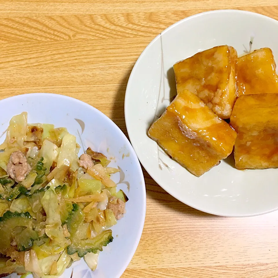 昨日の残り 味噌炒め
高野豆腐の照り焼き風|あきえさん