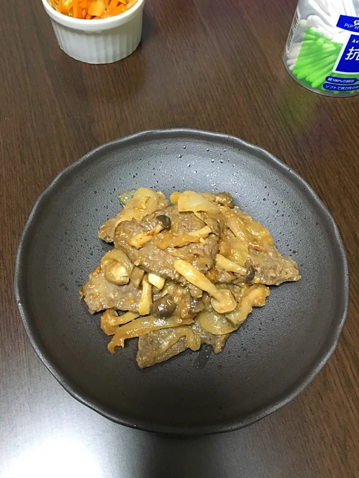 朴葉味噌焼き風牛肉炒め|いわおさん