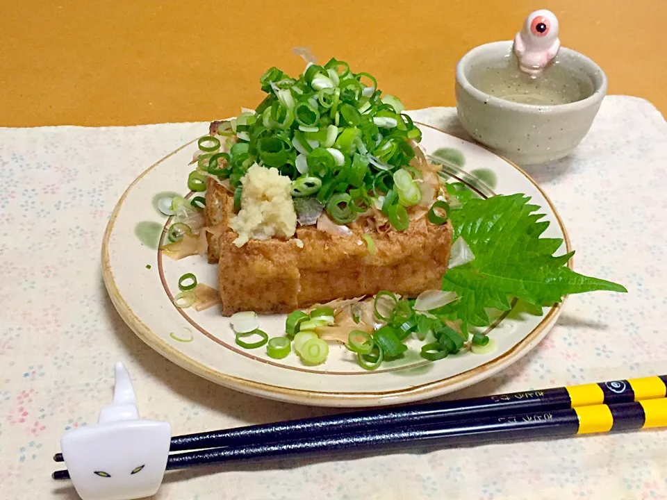 ネギてんこ盛り焼き厚揚げ!  (^-^)|Kei Satoさん