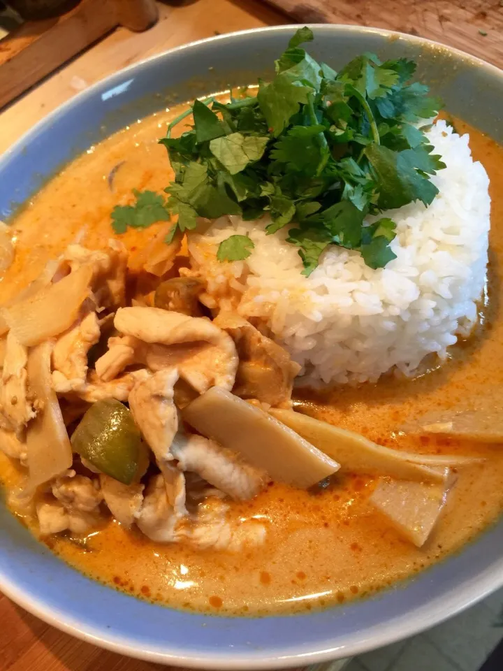 Snapdishの料理写真:Red curry chicken|Generaalさん