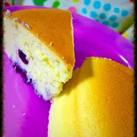 Snapdishの料理写真:Blueberries Japanese Cheese Cake 💜