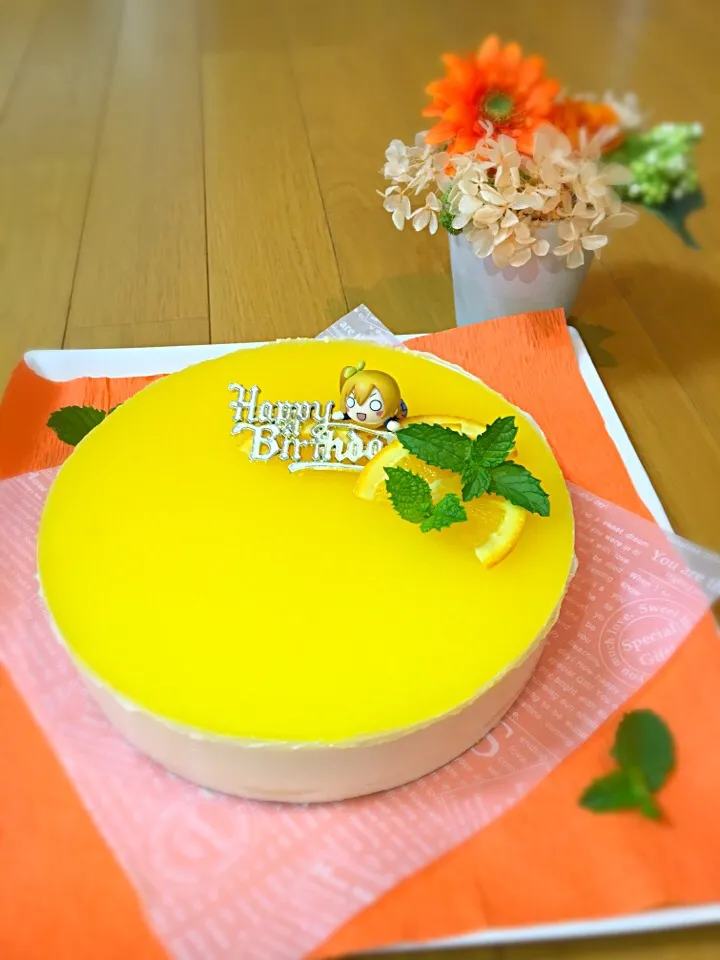 Snapdishの料理写真:オレンジレアチーズケーキ@穂乃果の誕生日←ラブライブw|もりさん