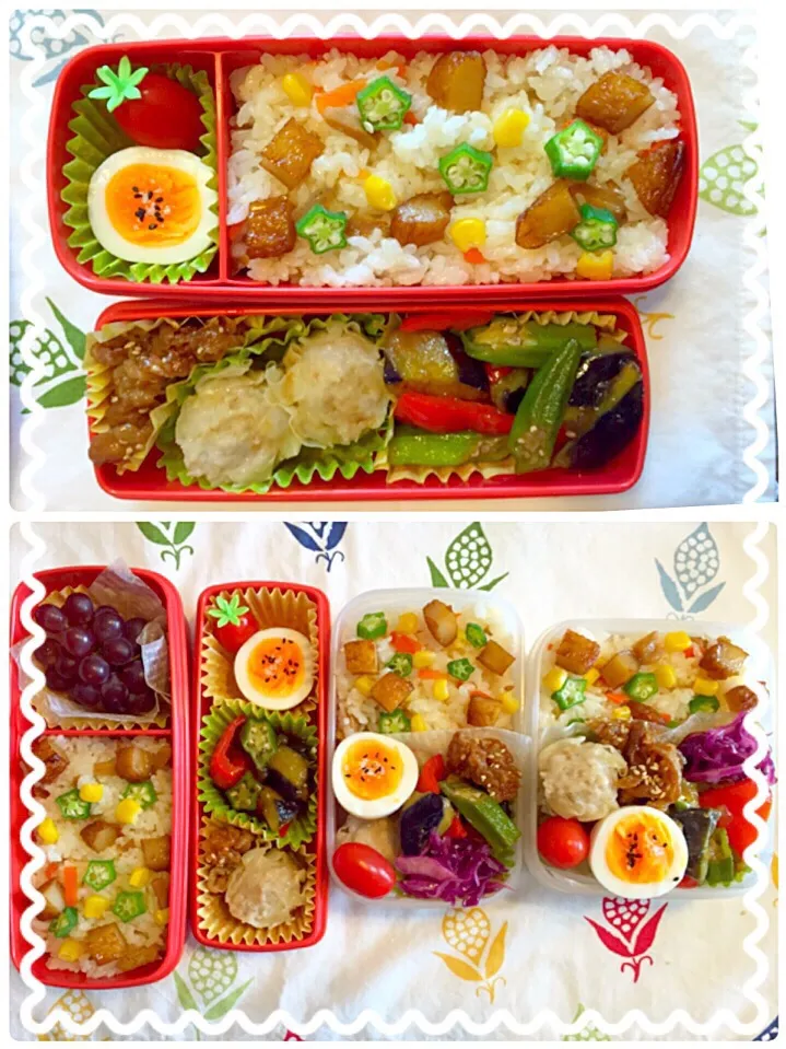 Snapdishの料理写真:本日のお弁当🍱4人分。|anchanさん