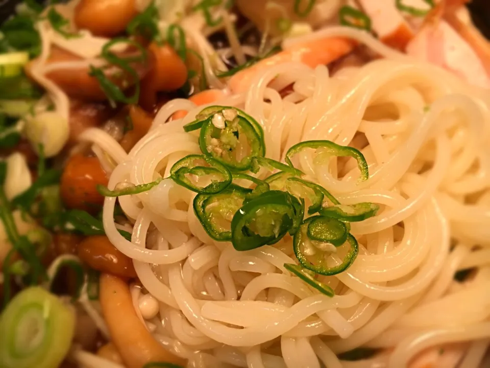 色々きのことスモークチキンのそうめん7|半田手延べそうめんの店 阿波や壱兆さん