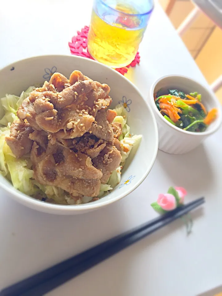 豚の生姜焼き丼(^^)|Mina Tamakiさん