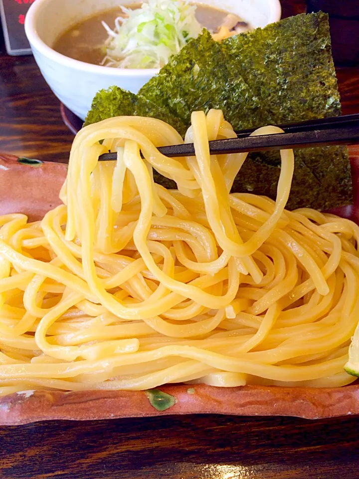 Snapdishの料理写真:濃厚つけ麺の麺@めん処渚|morimi32さん