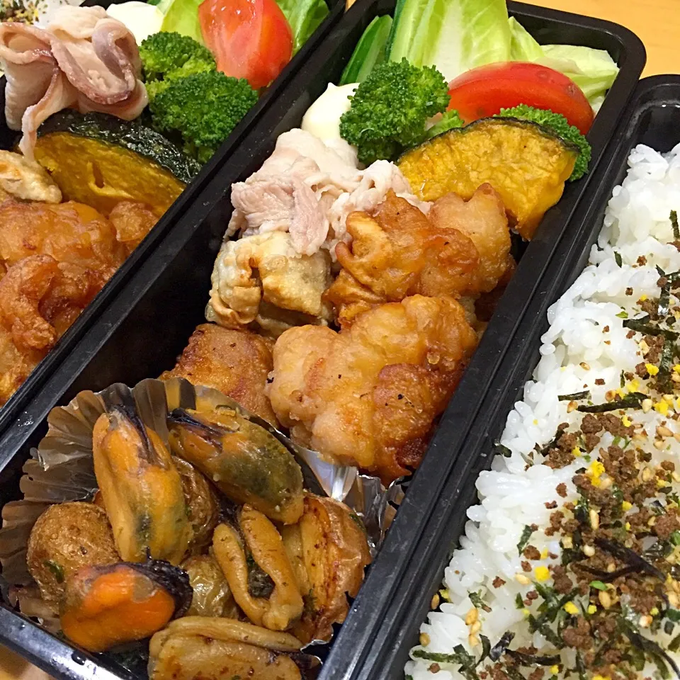 Snapdishの料理写真:今日の親父弁当！|沖縄「ピロピロ」ライフさん