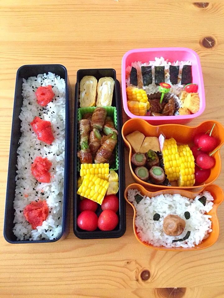 Snapdishの料理写真:8.5アスパラ巻弁当|まゆさん