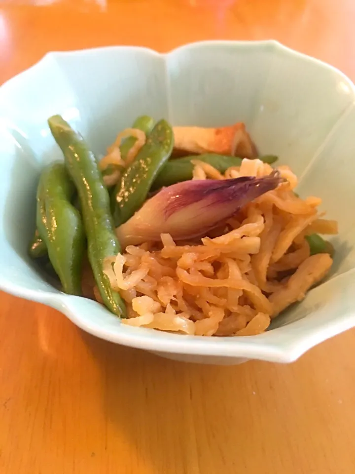 切り干し大根と 
インゲンの煮物|ゆうやけラララさん