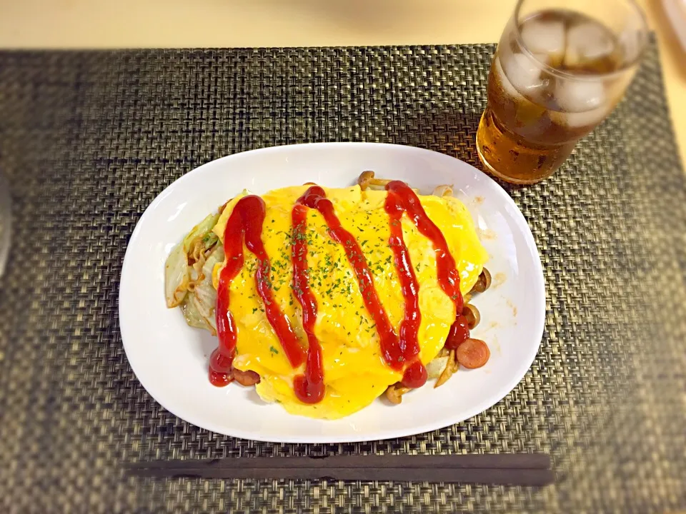 糖質ゼロ麺で作った
オム焼きそば*\(^o^)/*|ユリナさん