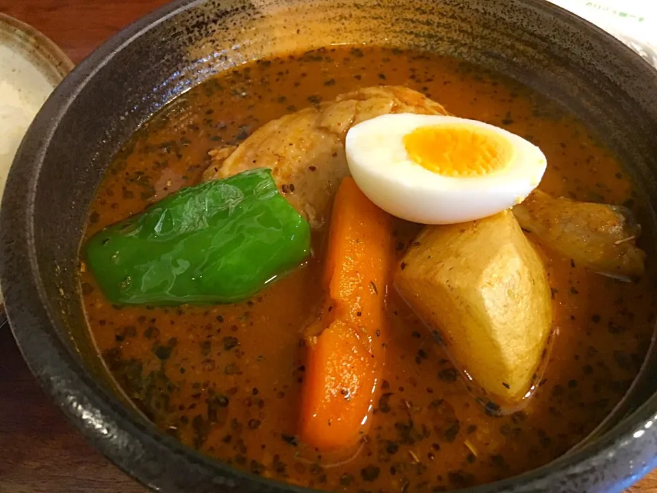 チキンスープカレー@らっきょ&
Star|カリー仙人さん