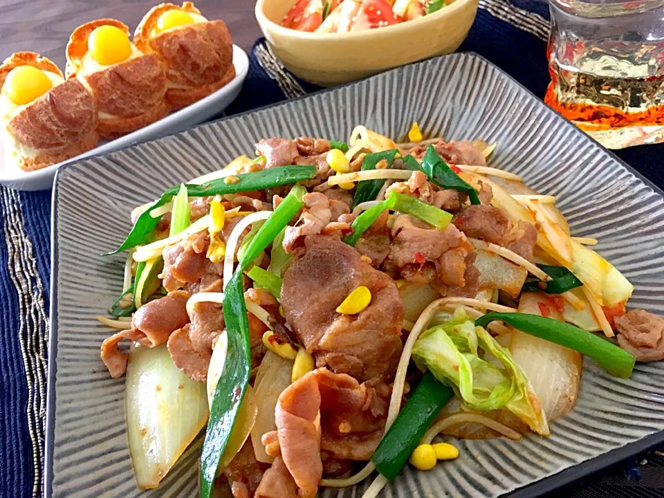 ジンギスカン🍺ヘルシーおいし〜マトン野菜炒め！|ふかرさん