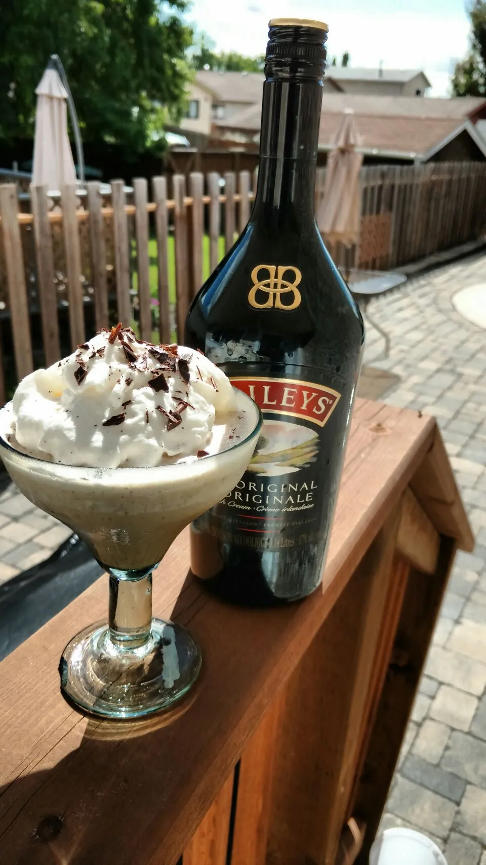 Homemade Bailey's ice coffee topped with whipped cream|paulaさん