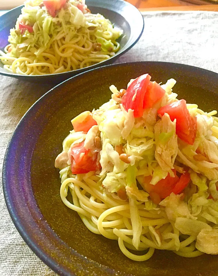 塩もみキャベツとトマトの冷製スパゲティー by はぁぽじ｜簡単作り方/料理検索の楽天レシピ|はぁぽじさん