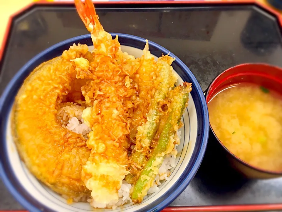 天丼（海老🍤・いか・たら切身・かぼちゃ🎃・いんげん）|ゆうじ.さん