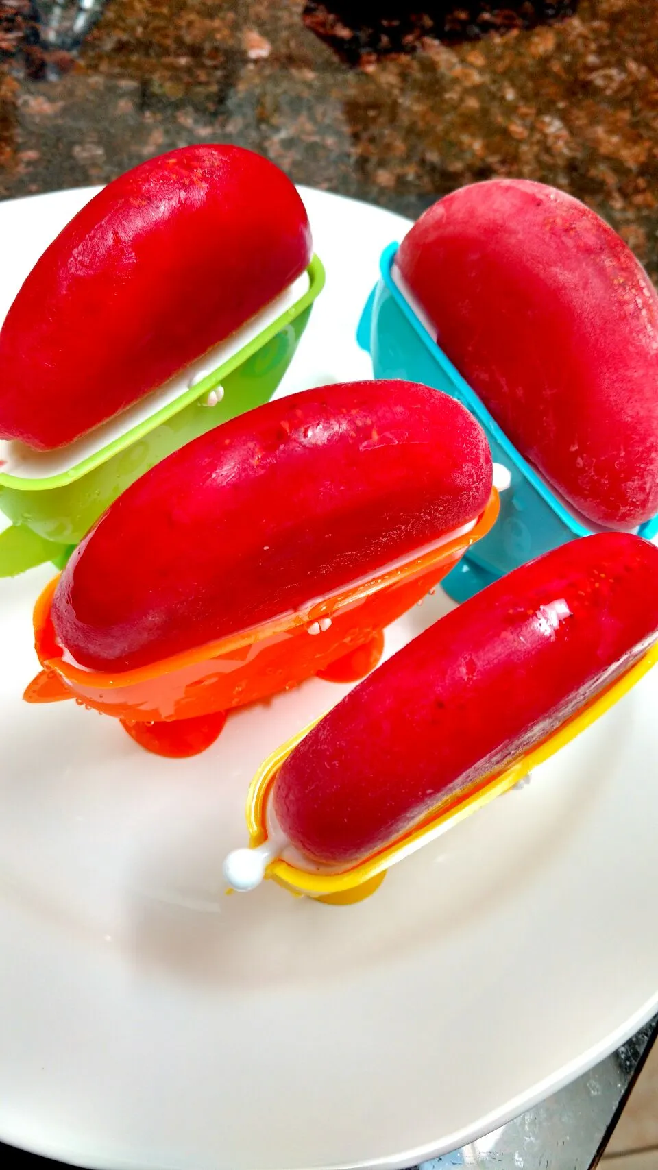 Homemade watermelon ice pops|paulaさん