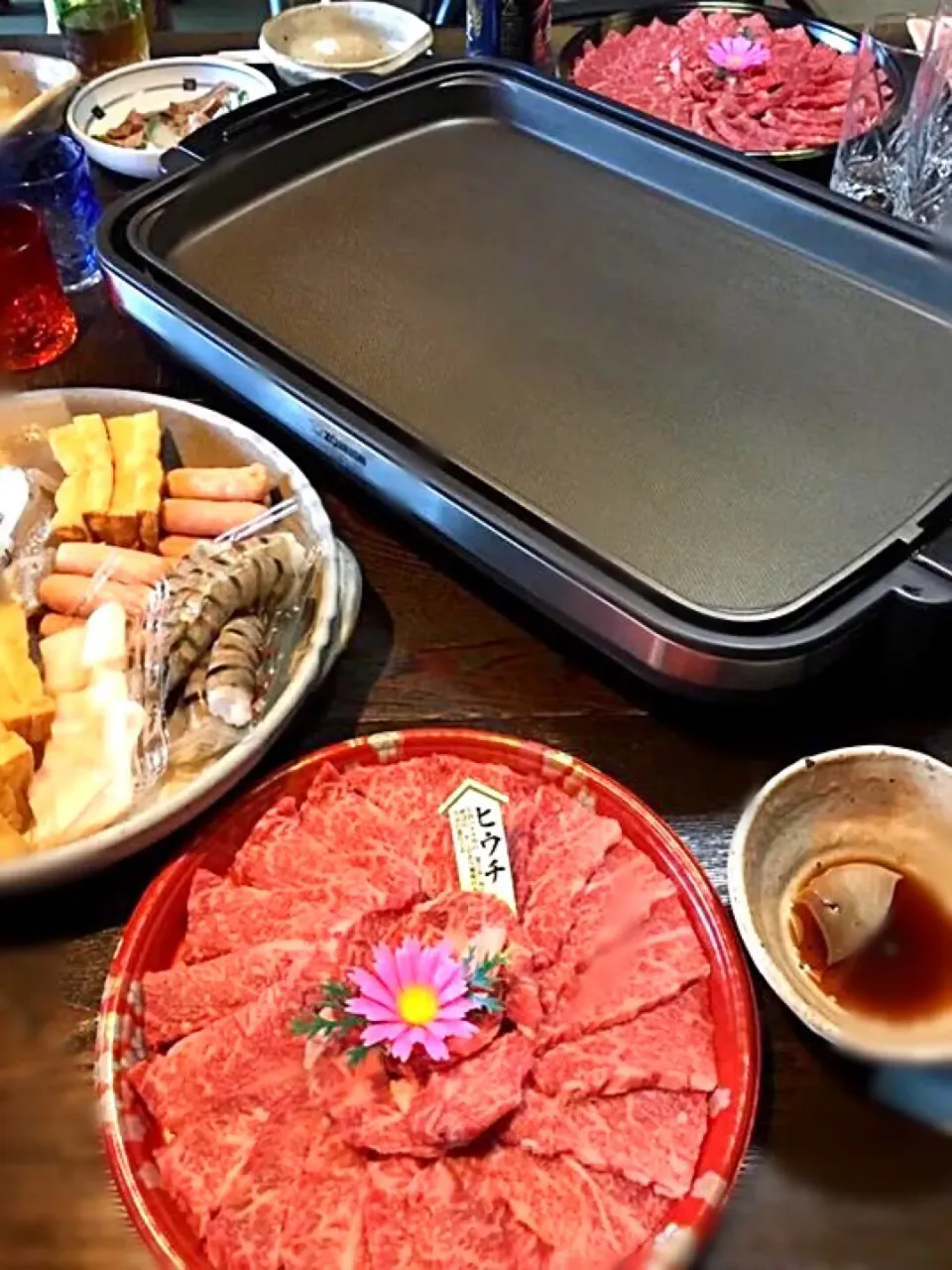 Snapdishの料理写真:只今、準備中！                                         「鉄板焼肉パーティー」|muutさん