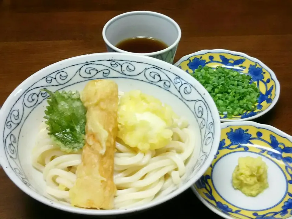 Snapdishの料理写真:天ぷらぶっかけうどん|あらいぐまのしっぽさん