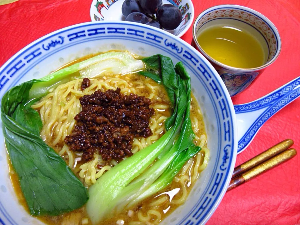 Snapdishの料理写真:20160804昼食。担担麺。|Keiko Moritaさん