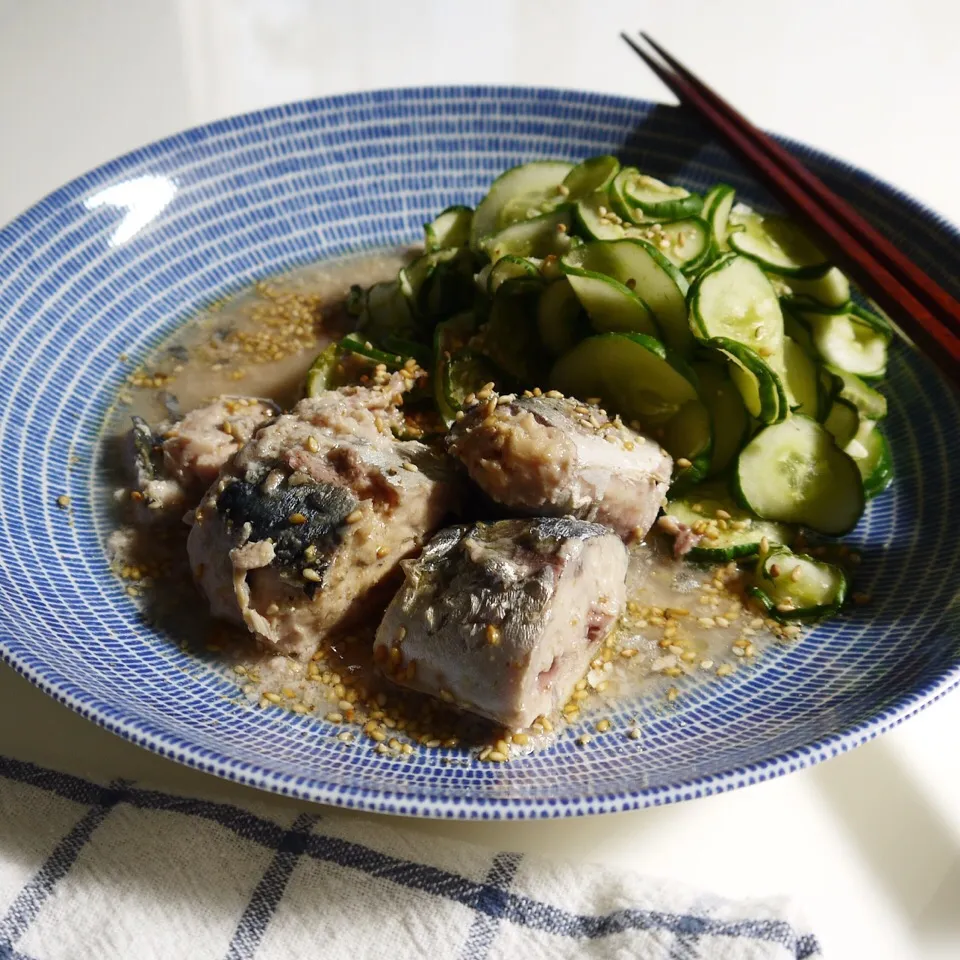 セミドライ胡瓜に鯖缶|麻紀子さん