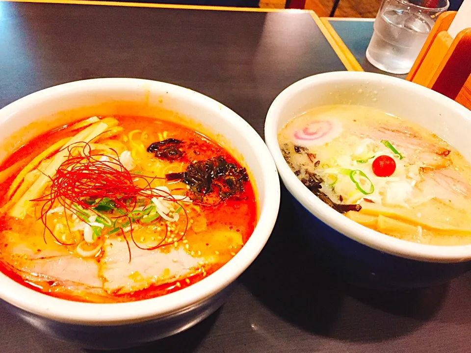 辛味噌ラーメンと塩ラーメン|ゆぅさん