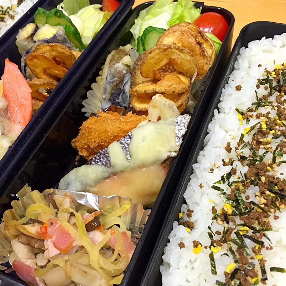 Snapdishの料理写真:今日の親父弁当！|沖縄「ピロピロ」ライフさん