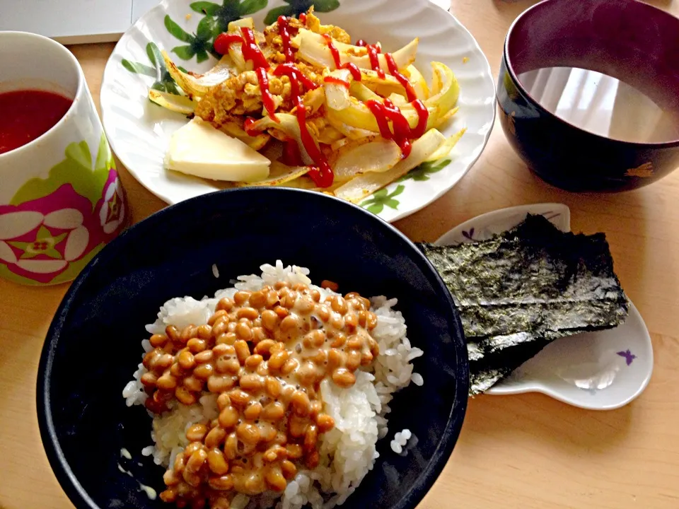 8月9日朝食兼昼食|ばぁさんさん