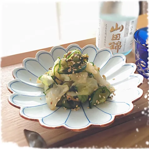 「純米酒 山田錦 300ml特別純米酒」を使ってみたSnapdishの料理・レシピ写真:箸が止まらない‼︎簡単キャベツもみもみ