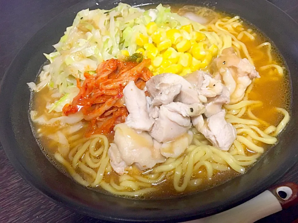 蒸し鶏の冷やし味噌ラーメン|ゆりえさん