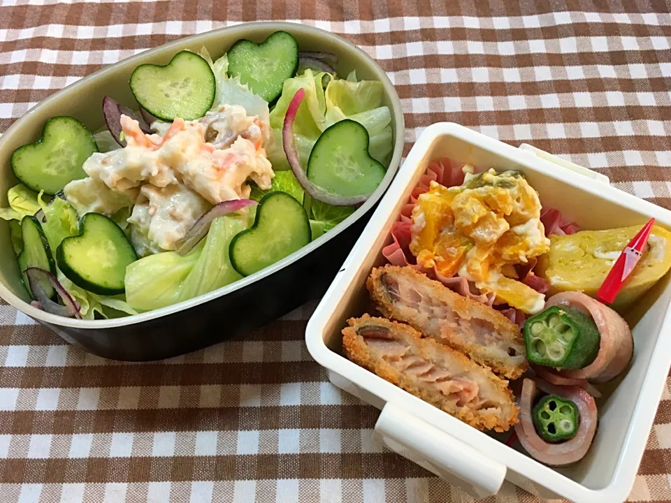 Snapdishの料理写真:8月8日 鮭フライ弁当|sakuramochiさん