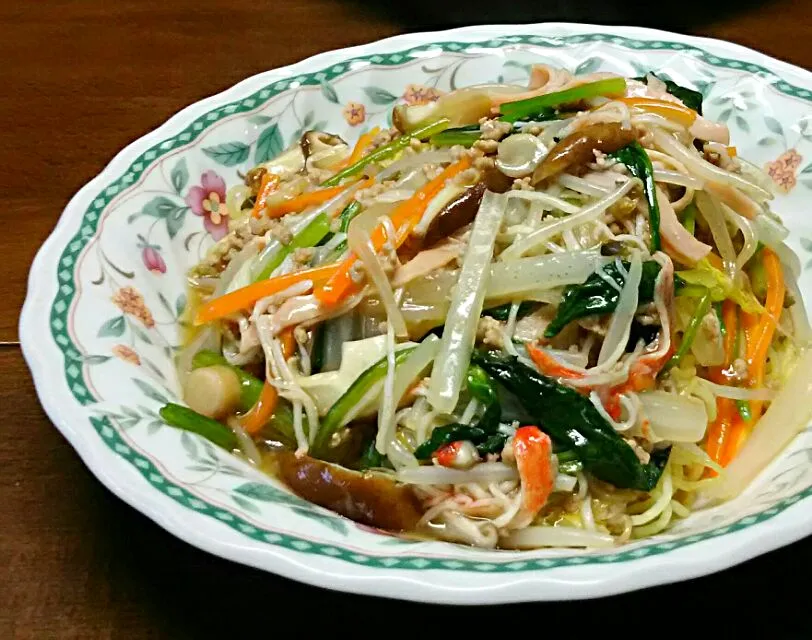 五目あんかけ焼きそば|あらいぐまのしっぽさん