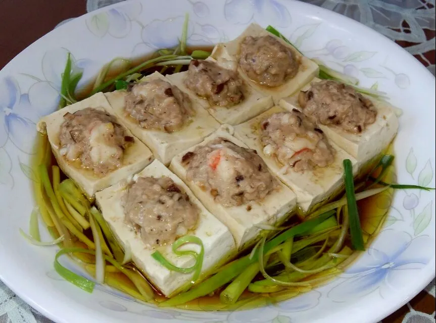 steamed stuffed tofu|steven z.y.さん