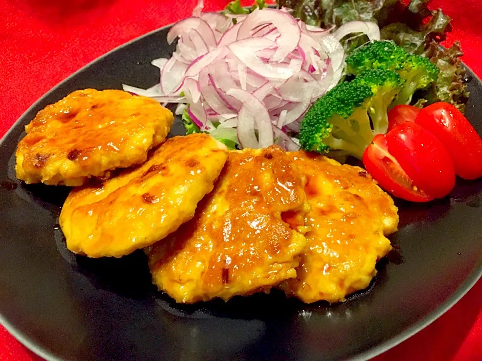 豆腐入り照り焼きつくね 黒酢バージョン(-_^)☆|まるまさん