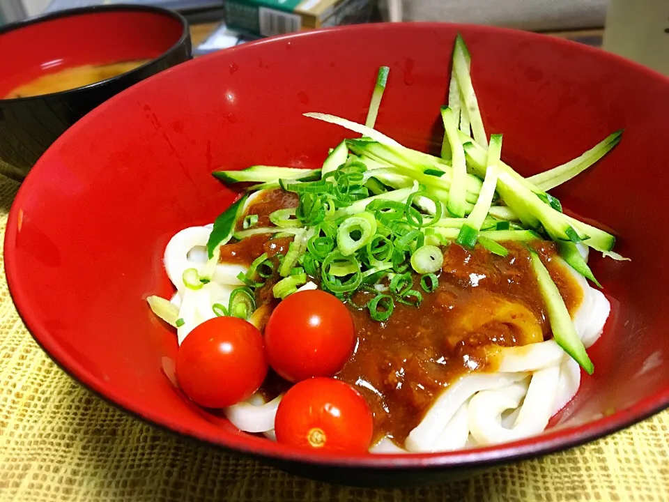 Snapdishの料理写真:冷やし肉味噌うどん|もひらさん